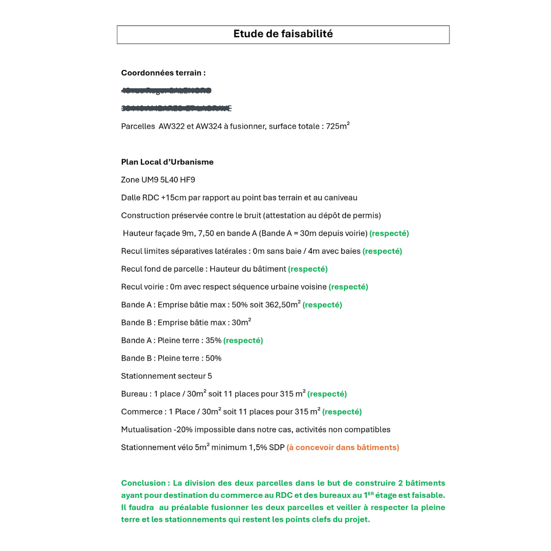 Etude de faisabilité