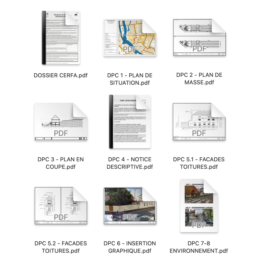 Déclaration préalable de travaux - Dossier complet