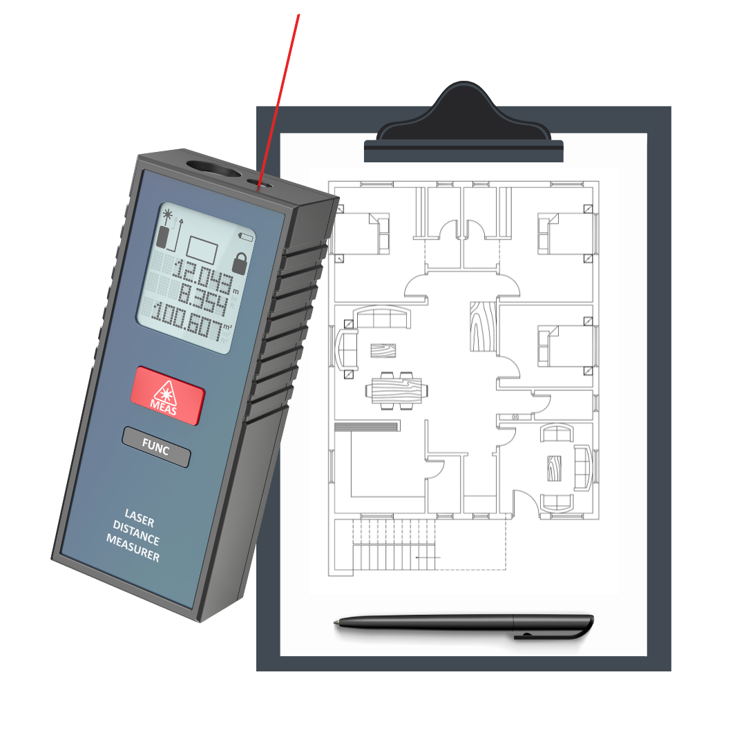 Prise de cotes sur site - Surfaces inférieures à 100m2