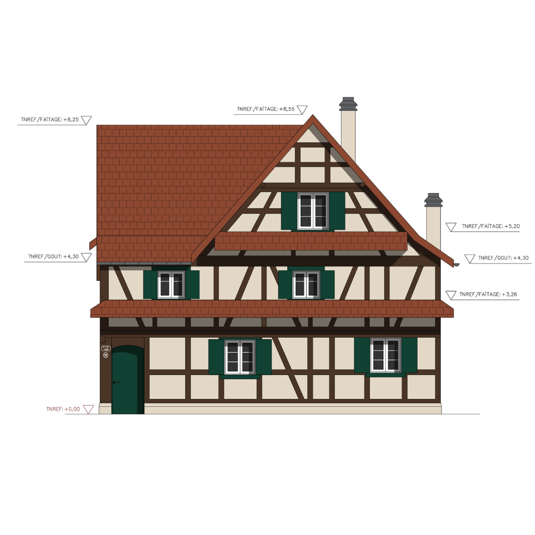 Plan de façade et toiture (PCMI 5 / DPC 4)