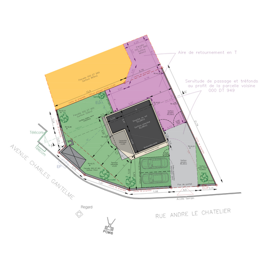 Plan de masse coté dans les 3 dimensions (PCMI 2 / DPC 2)